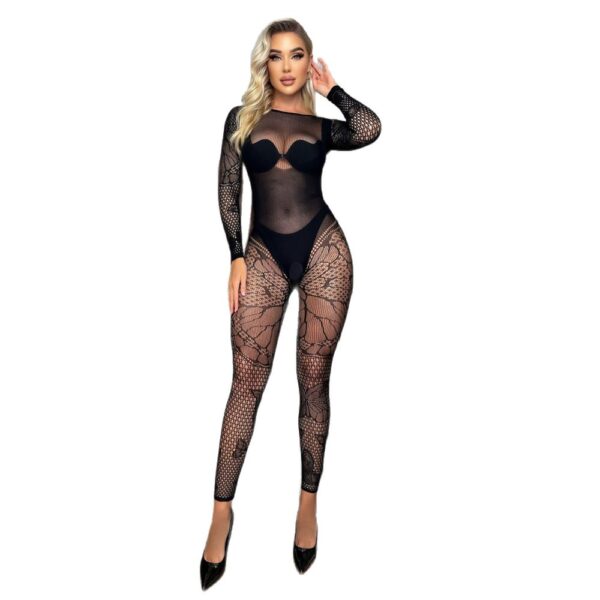Cutout Bodysuit European Sexy Fishnet Seductive See-Through detail 5