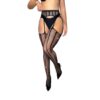 european black rhinestone fishnet garter belt pantyhose high waist view 5 European Black Rhinestone Fishnet Garter Belt Pantyhose High-Waist detail 5