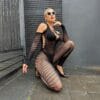 Cutout Bodystocking See-Through Slimming Lingerie