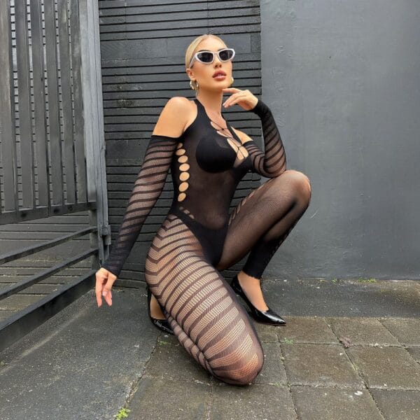 Cutout Bodystocking See-Through Slimming Lingerie