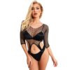 Cutout Lingerie Fishnet Plus Size - detail