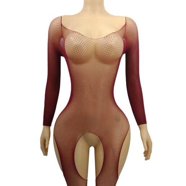 european cutout open crotch sheer seductive cutout pink view 2 Cutout Open-Crotch Sheer Cutout Pink - detail