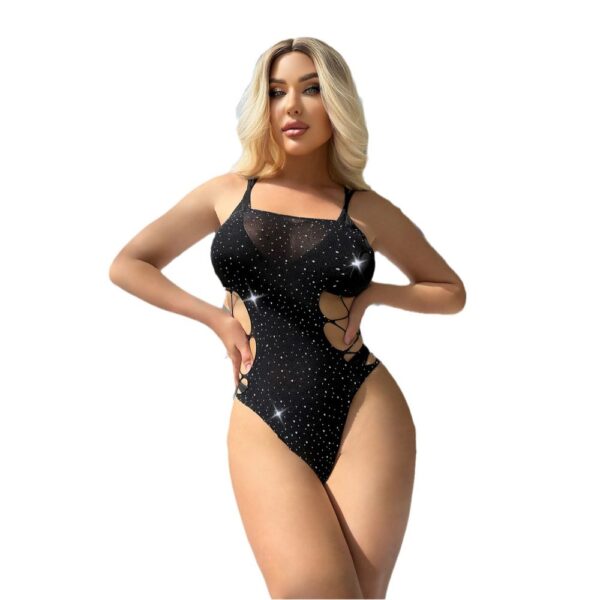 Cutout Rhinestone Lingerie Passionate - detail