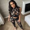 European Cutout See-Through 2-Piece Set Sleeveless High-Neck Bodycon detail 4