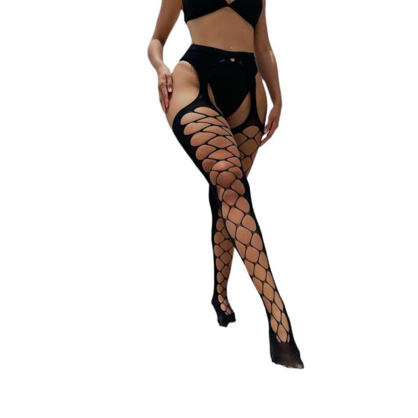 European Cutout Sheer Cami Strap Fishnet Tights Sexy Nightclub detail 5