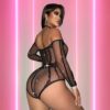 european cutout striped rhinestone lingerie sexy seductive view 4 Cutout Striped Rhinestone Lingerie - detail