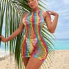 Bikini Rainbow Fishnet Lingerie Bikini - detail