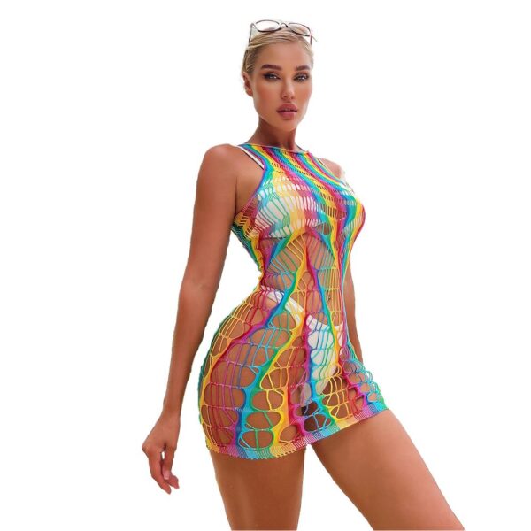 Bikini Rainbow Fishnet Lingerie Bikini - detail