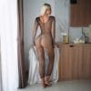 european fishnet bodystocking sexy cutout see through open crotch view 4 Fishnet Bodystocking Cutout See-Through Open-Crotch - detail
