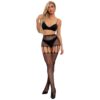 Fishnet Open-Crotch Bodysuit Stockings - detail