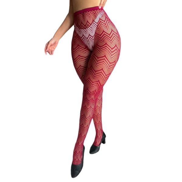 European Geometric Sheer Fishnet Tights Sexy Open-Crotch Stockings detail 5