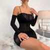 european influencer elegant off shoulder arm sleeves easy access lingerie view 3 Elegant Off-Shoulder Arm Sleeves Lingerie - detail