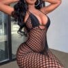 european influencer fishnet easy access lingerie bodysuit bodycon gallianse Fishnet Lingerie Bodysuit Bodycon