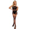Jacquard Fishnet Lingerie Bodysuit - detail