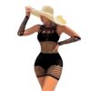 Lace Fishnet Arm Sleeves Lingerie - detail