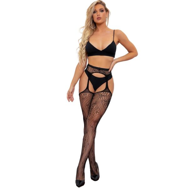 Open-Crotch Fishnet Tights - detail
