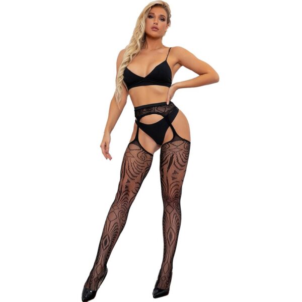 Open-Crotch Fishnet Tights - detail