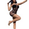 european influencer seductive fishnet bandeau sexy rhinestone view 5 Fishnet Bandeau Rhinestone - detail
