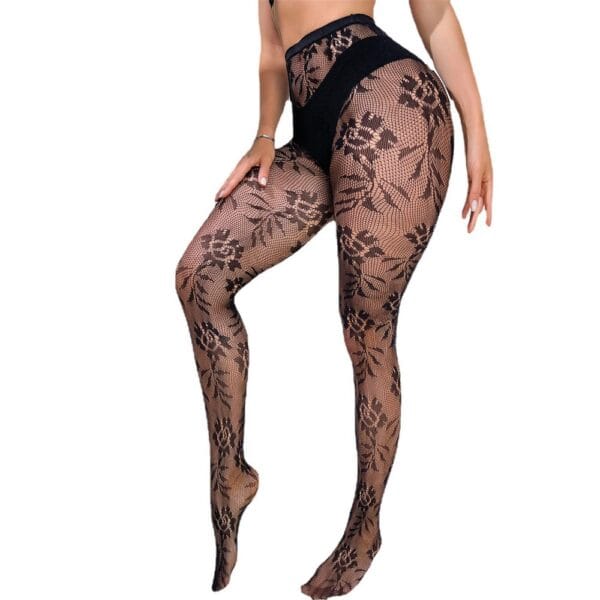 Sensual Jacquard Stockings Sheer - detail