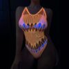 european neon glow in dark cutout cami strap lingerie sexy view 2 European Neon Glow-In-Dark Cutout Cami Strap Lingerie Sexy detail 2