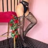 Open-Crotch Fishnet Jacquard Fishnet Tights Bodycon - detail