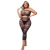 Plus Size Lace Cutout Bandeau See-Through - detail