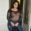 European Plus Size Sexy Sensual Premium Rhinestone Sleepwear detail 2