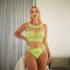 European Seductive Cutout 2-Piece Set Bikini Fishnet Lingerie detail 2