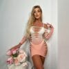 Cutout Gradient Bandeau Dress Lingerie