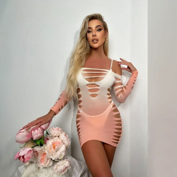 Cutout Gradient Bandeau Dress Lingerie