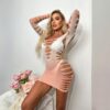 Cutout Gradient Bandeau Dress Lingerie - detail