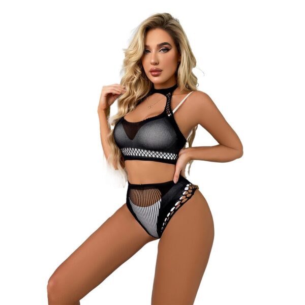 European Seductive Fishnet Cute Sexy Bikini Plus Size detail 5