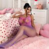 Lace Bow Open-Crotch See-Through - detail