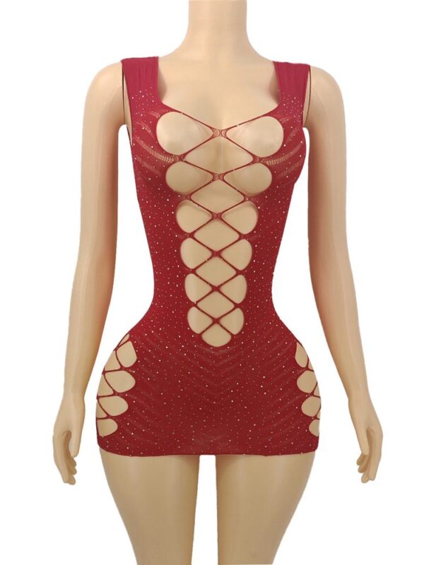 european seductive sexy rhinestone lingerie easy access fishnet view 4 European Seductive Sexy Rhinestone Lingerie Easy-Access Fishnet detail 4