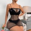 Rhinestone Red Lingerie - detail