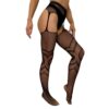 Striped Fishnet Cutout Cami Strap - detail