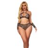 European See-Through Cami Strap Crystal Fishnet Cutout Flirty detail 5