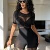 european see through cutout bodystocking slim fit slimming short sleeve gallianse European See-Through Cutout Bodystocking Slim Fit Slimming Short Sleeve