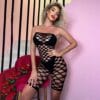 european sexy cutout bandeau fishnet lingerie easy access view 3 Cutout Bandeau Fishnet Lingerie - detail