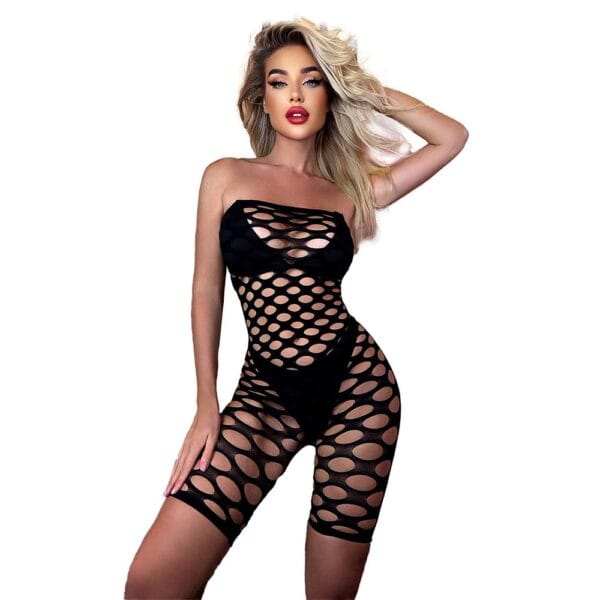 european sexy cutout bandeau fishnet lingerie easy access view 5 Cutout Bandeau Fishnet Lingerie - detail