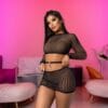 european sexy cutout bikini set fishnet lingerie gallianse Cutout Bikini Set Fishnet Lingerie