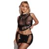 European Sexy Cutout See-Through 2-Piece Set Fishnet Lingerie detail 5