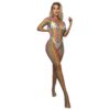 Fishnet Rainbow Cutout Lingerie Open-Crotch - detail
