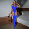 European Sexy Halter Cutout Bodystocking Thigh-High Stockings Set detail 3