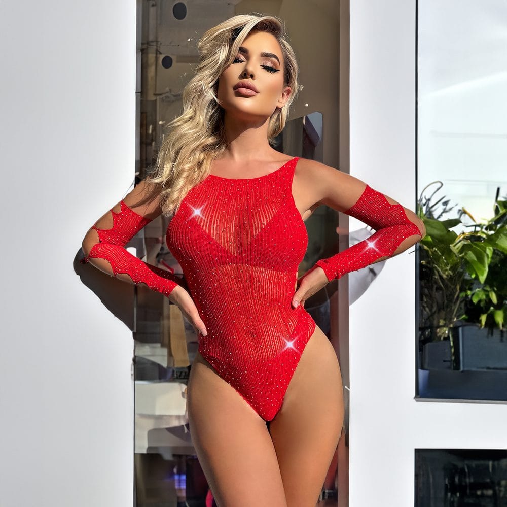 See-Through Rhinestone Cutout Rhinestone