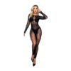 Lace Bodystocking Long Sleeve Cutout See-Through - detail