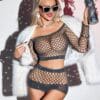 Mesh 2-Piece Set See-Through Sleepwear