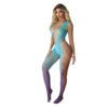 Open-Crotch Cami Strap Sensual Gradient Bodystocking - detail