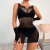 Sheer Cutout Arm Sleeves Lingerie - detail