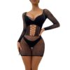 Sheer Cutout Lingerie Plus Size - detail